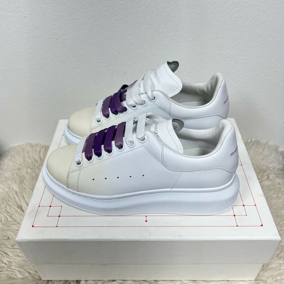 RARE Alexander McQueen Ombre Color Changing Oversized Platform Purple Sneaker 37 - Picture 5 of 10